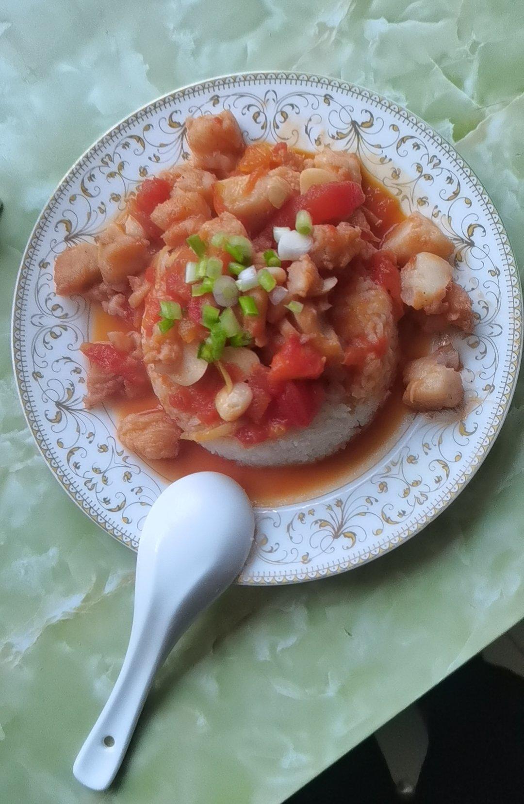 番茄鱼巴沙鱼（也可以用番茄龙利鱼），番茄酱汁超浓郁，营养又下饭！