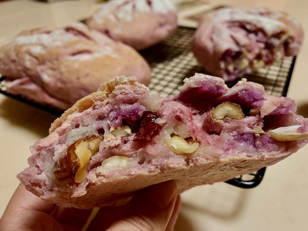 梦幻紫麻薯软欧包