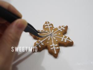 【圣诞姜饼】超简单の雪花糖霜饼干的做法 步骤6