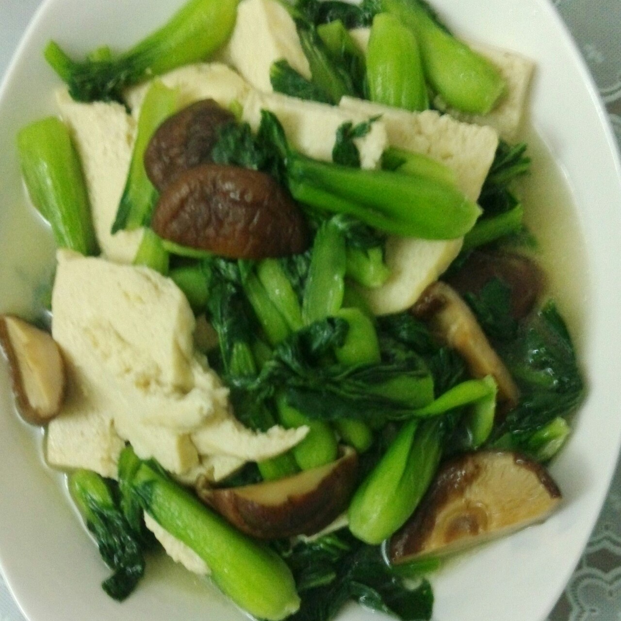 香菇油菜豆腐