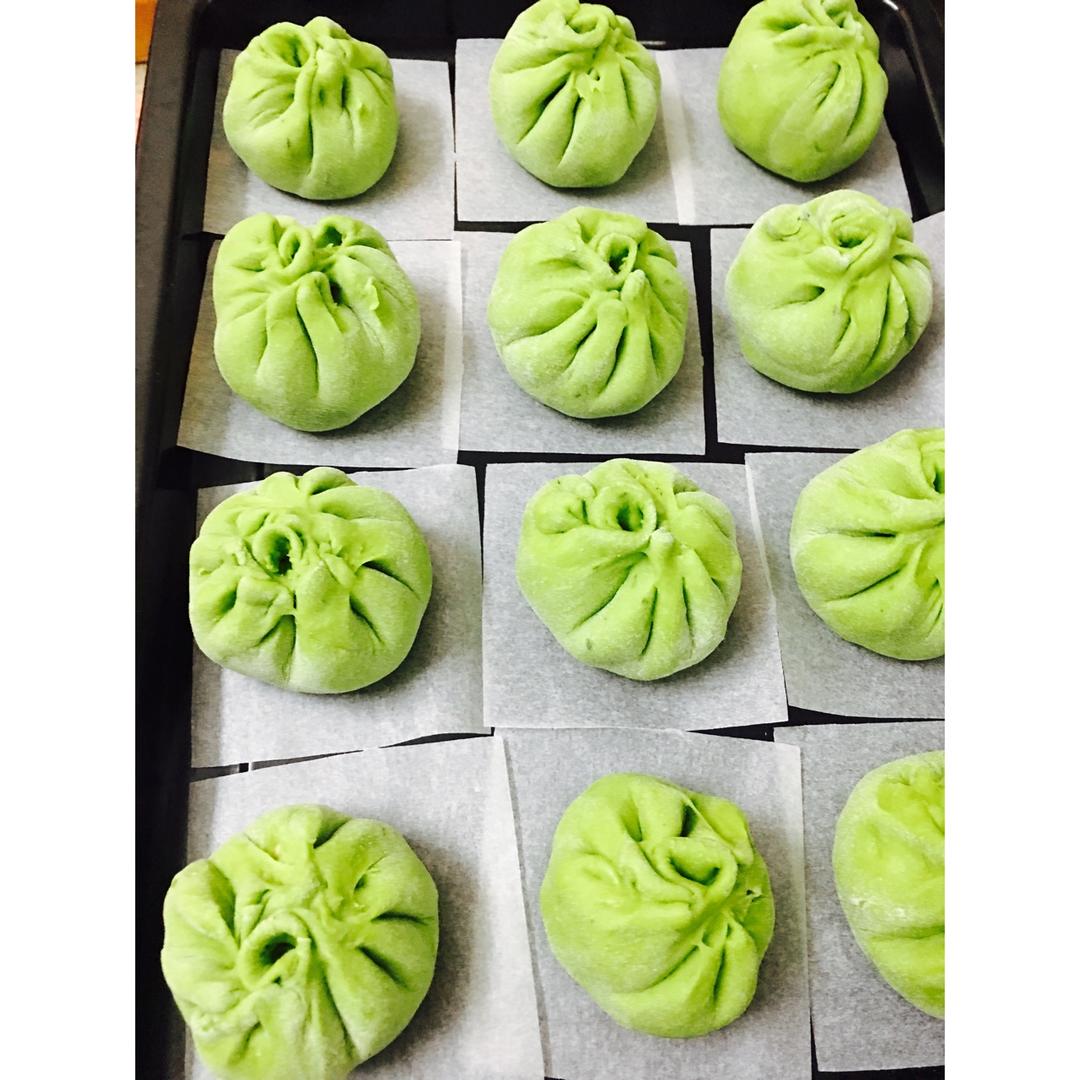 菠菜提褶包子（详细的视频）