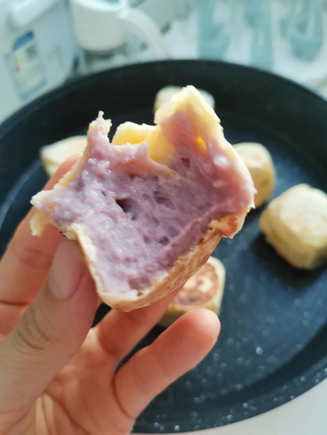 网红爆浆紫薯仙豆糕(低卡版)超长拉丝