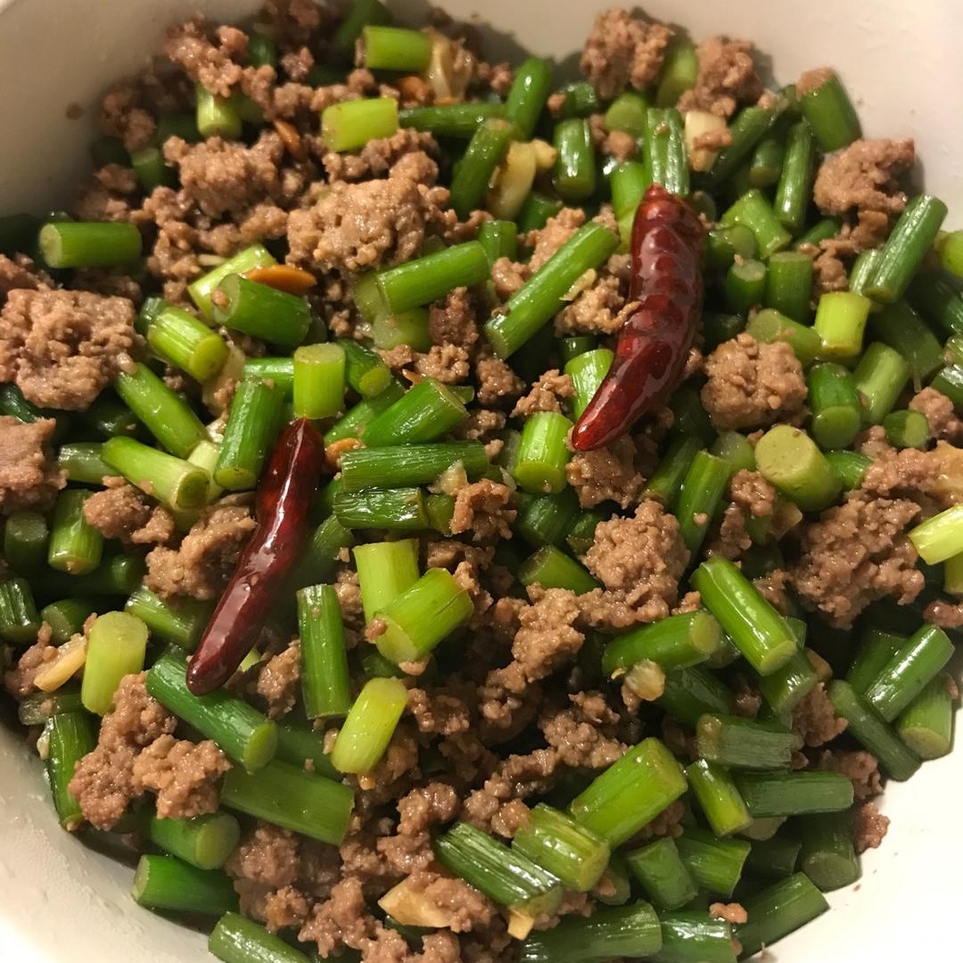 下饭菜～蒜苔肉末