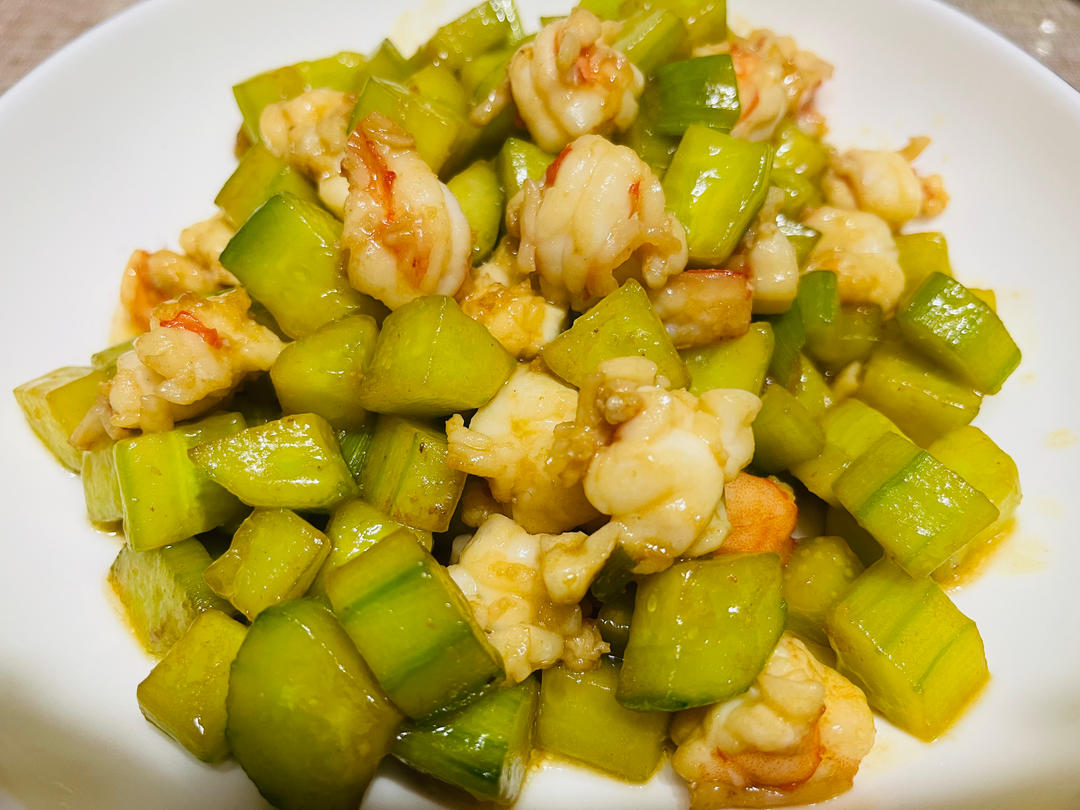 虾仁炒黄瓜