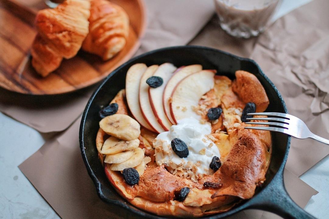 肉桂苹果全麦Dutch Baby（低热量大满足）