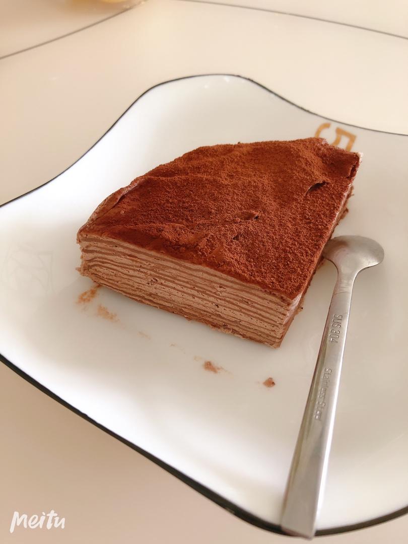 笑笑容易老做的可可千层蛋糕【附超薄皮技巧】