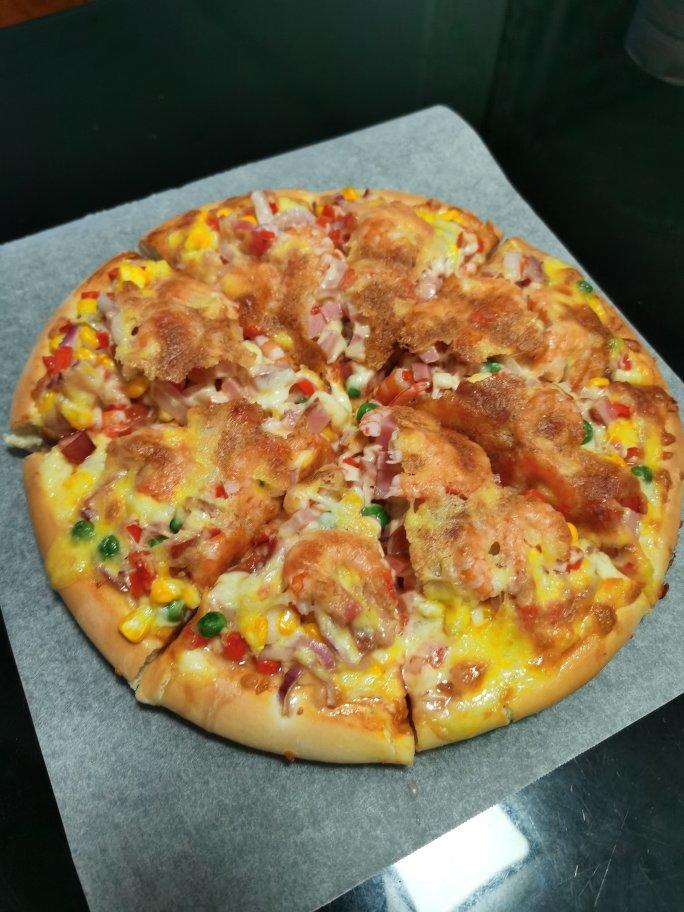 梦中的雪莲1982做的9寸家庭田园披萨【北鼎烤箱食谱】