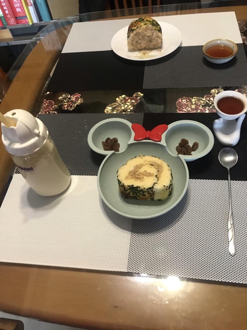 厨师机版肉松香葱面包卷——附香浓肉松做法