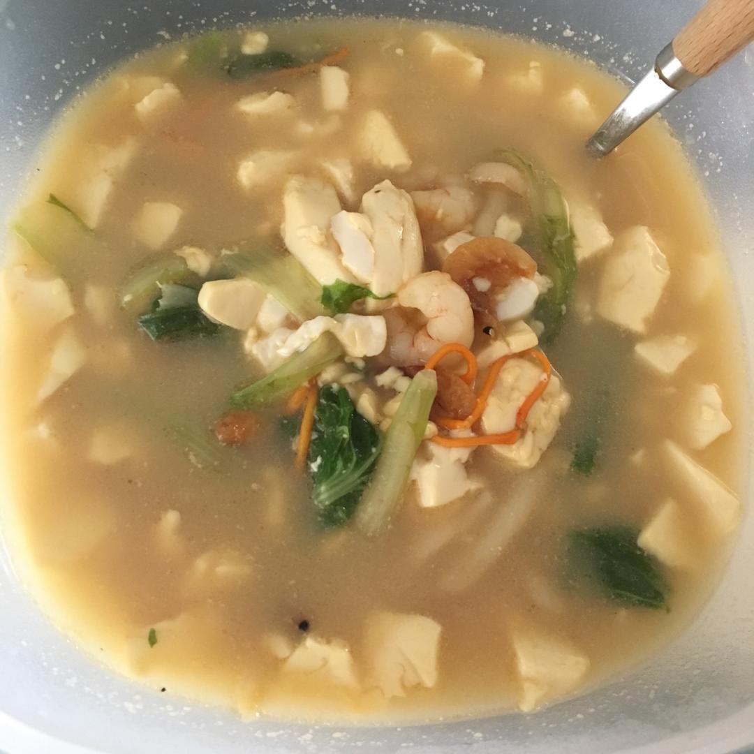 青菜虾仁豆腐