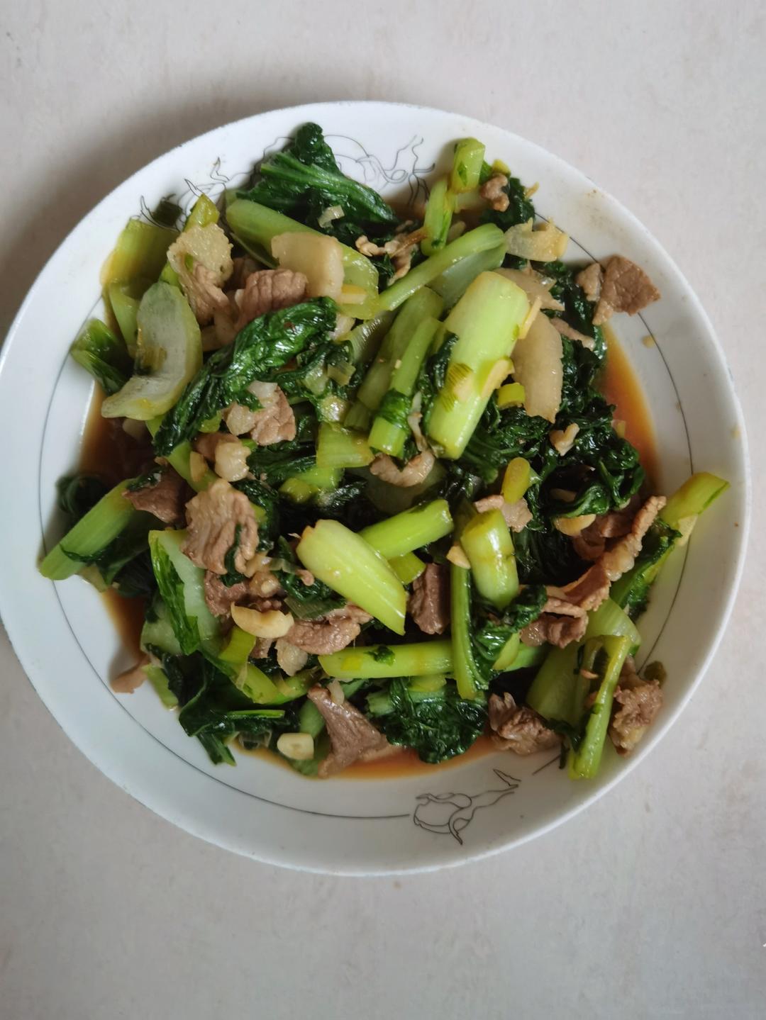 小白菜炒肉