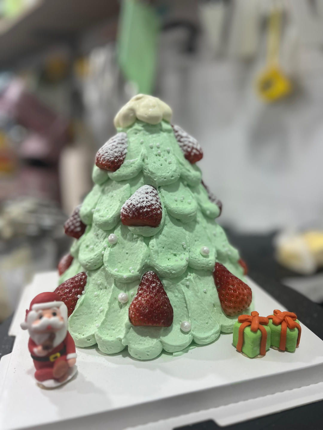 🎄圣诞树蛋糕｜芋泥抹茶奶油