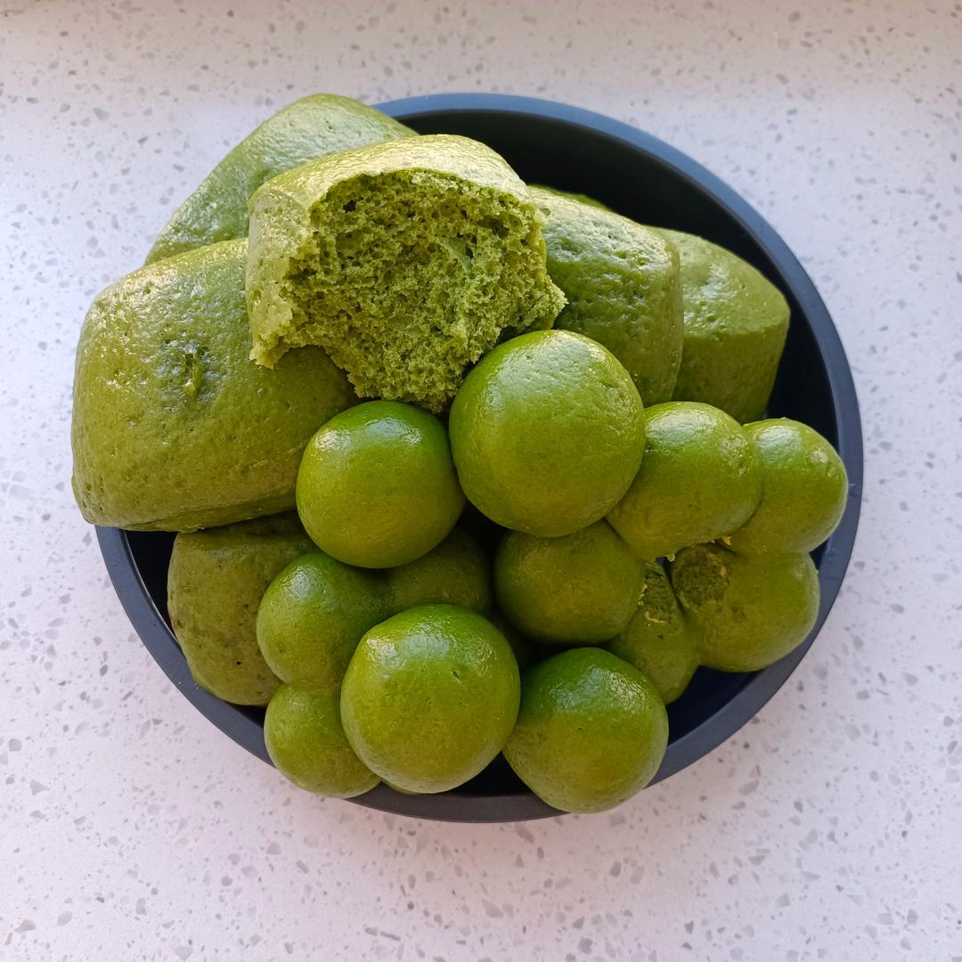 菠菜千层馒头  翠绿蓬松暄软  细腻光滑的秘密   附细节视频