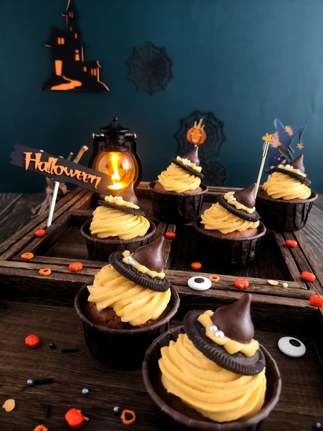 【万圣节】女巫帽子cupcake—美的T7-L382B智烤大师