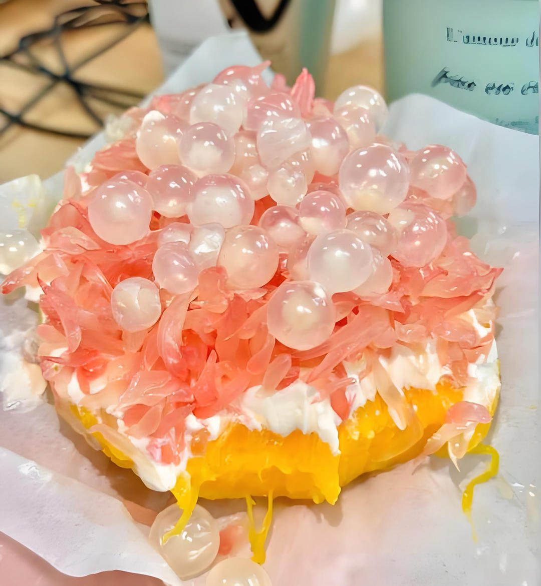 复刻超火🔥固体杨枝甘露‼️