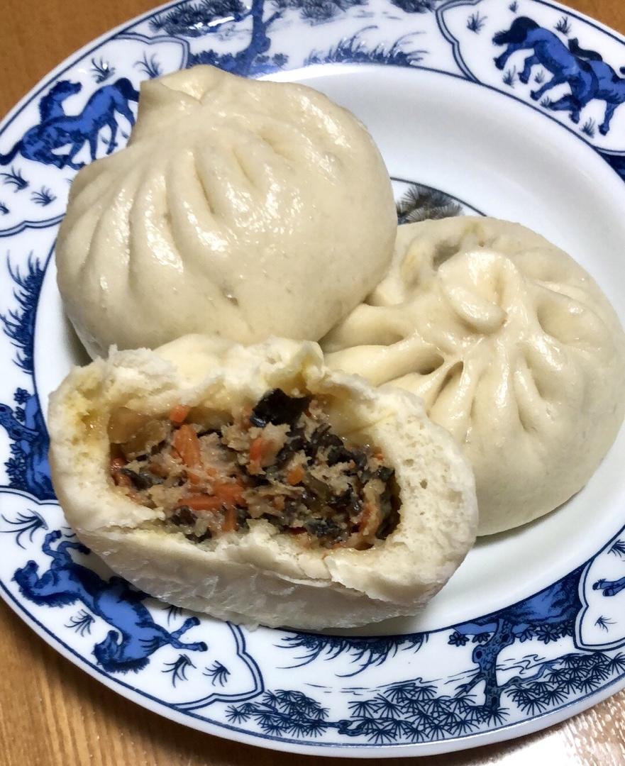 胡萝卜什锦馅包子(一次发酵)