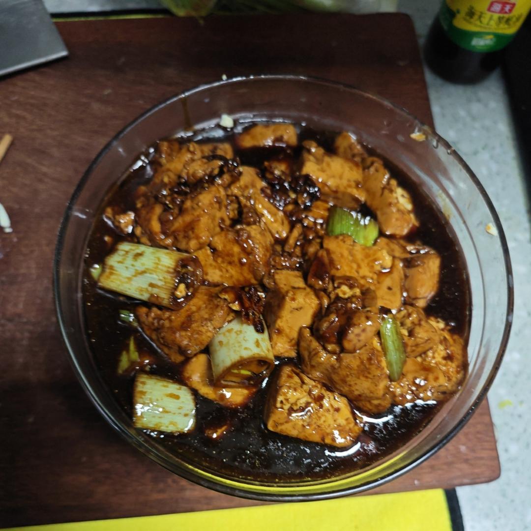 葱烧豆腐