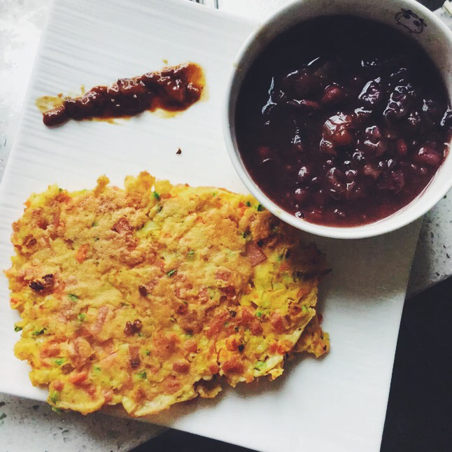 香煎土豆丝鸡蛋饼