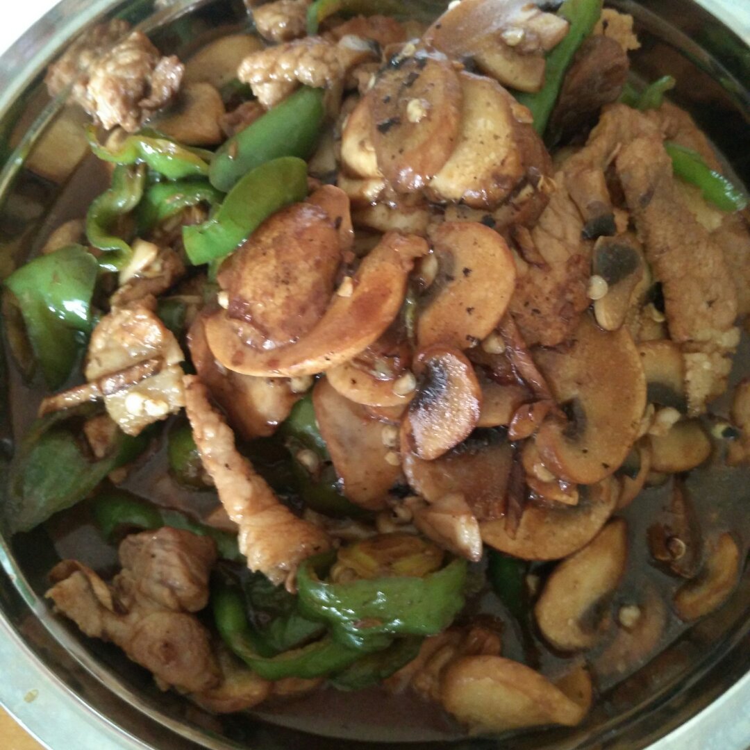 蘑菇炒肉片