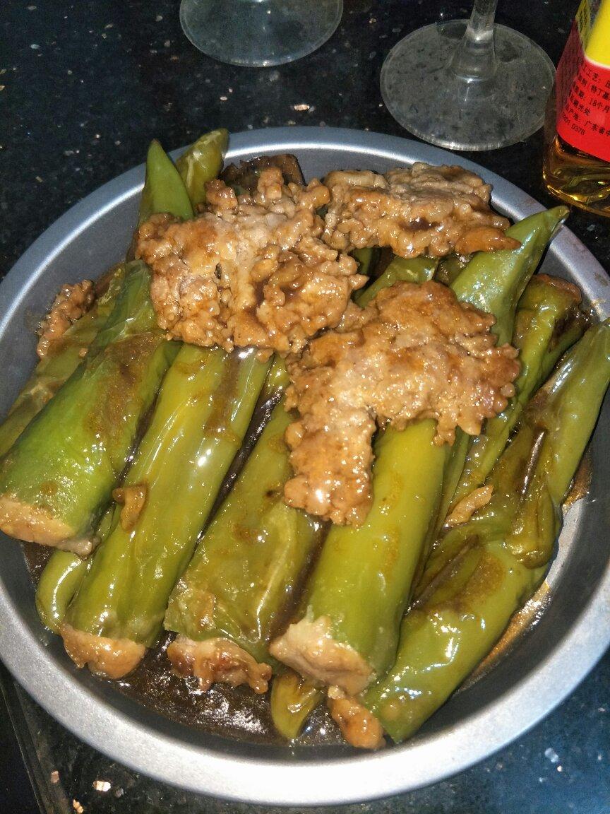 肉酿虎皮青椒