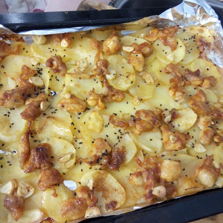 新奥尔良烤鸡腿土豆
