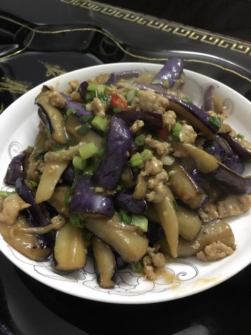 红烧肉沫茄子