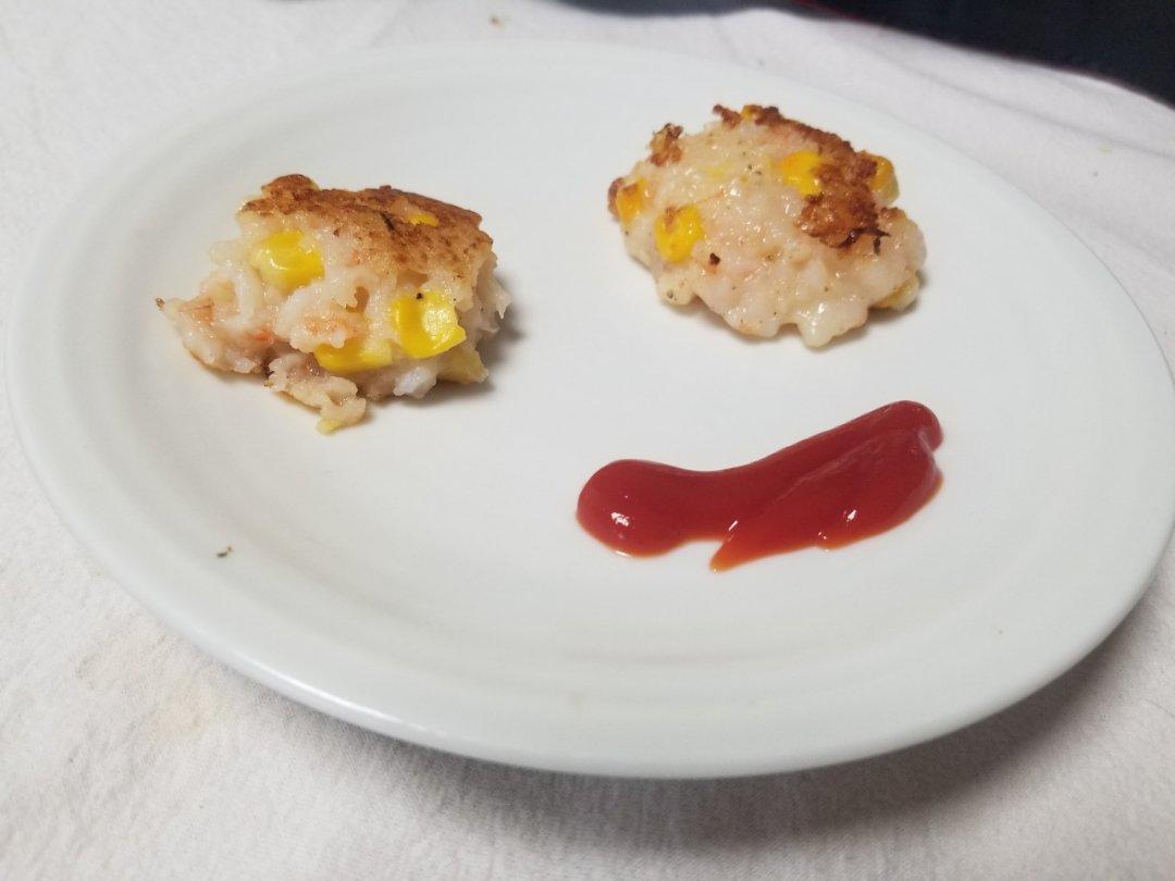 香煎玉米虾饼