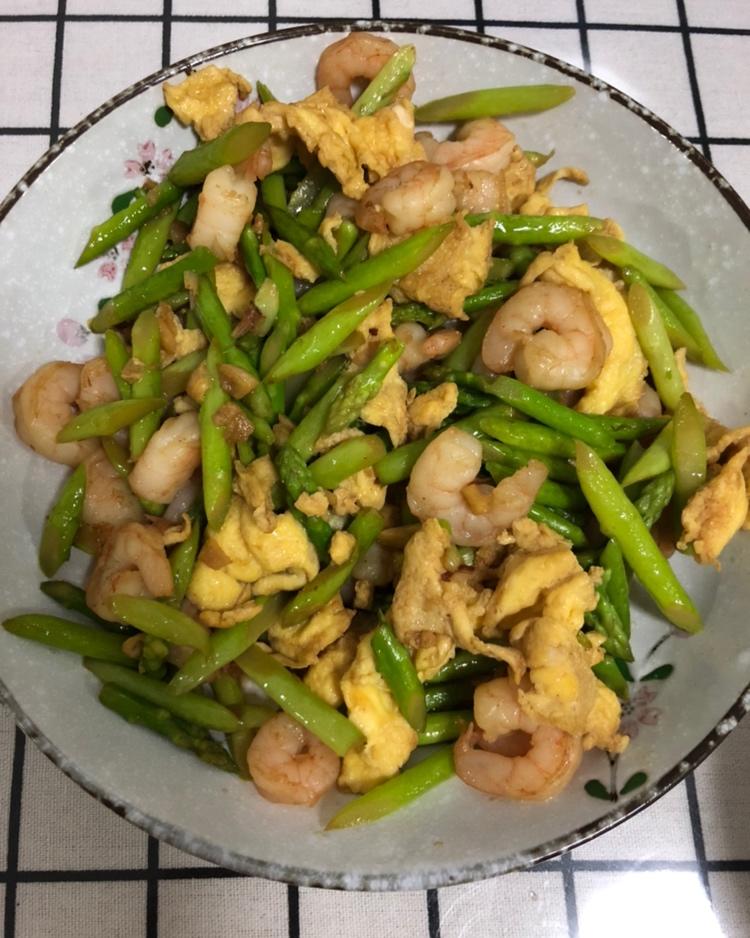 芦笋炒虾仁