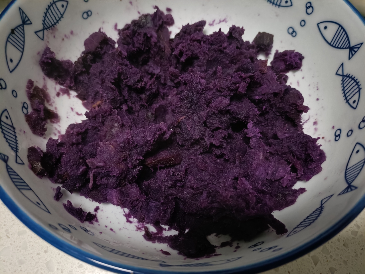 低脂饱腹的紫薯粘豆包的做法 步骤3