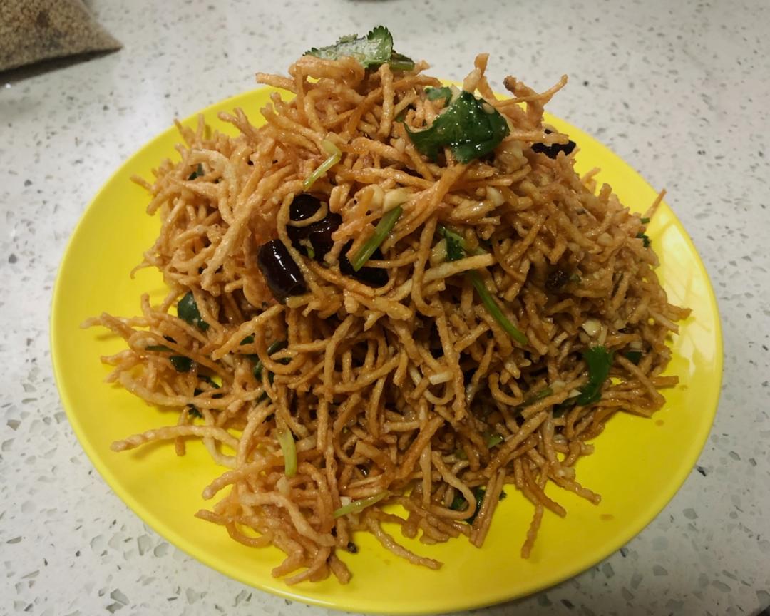 香菜馓子的做法