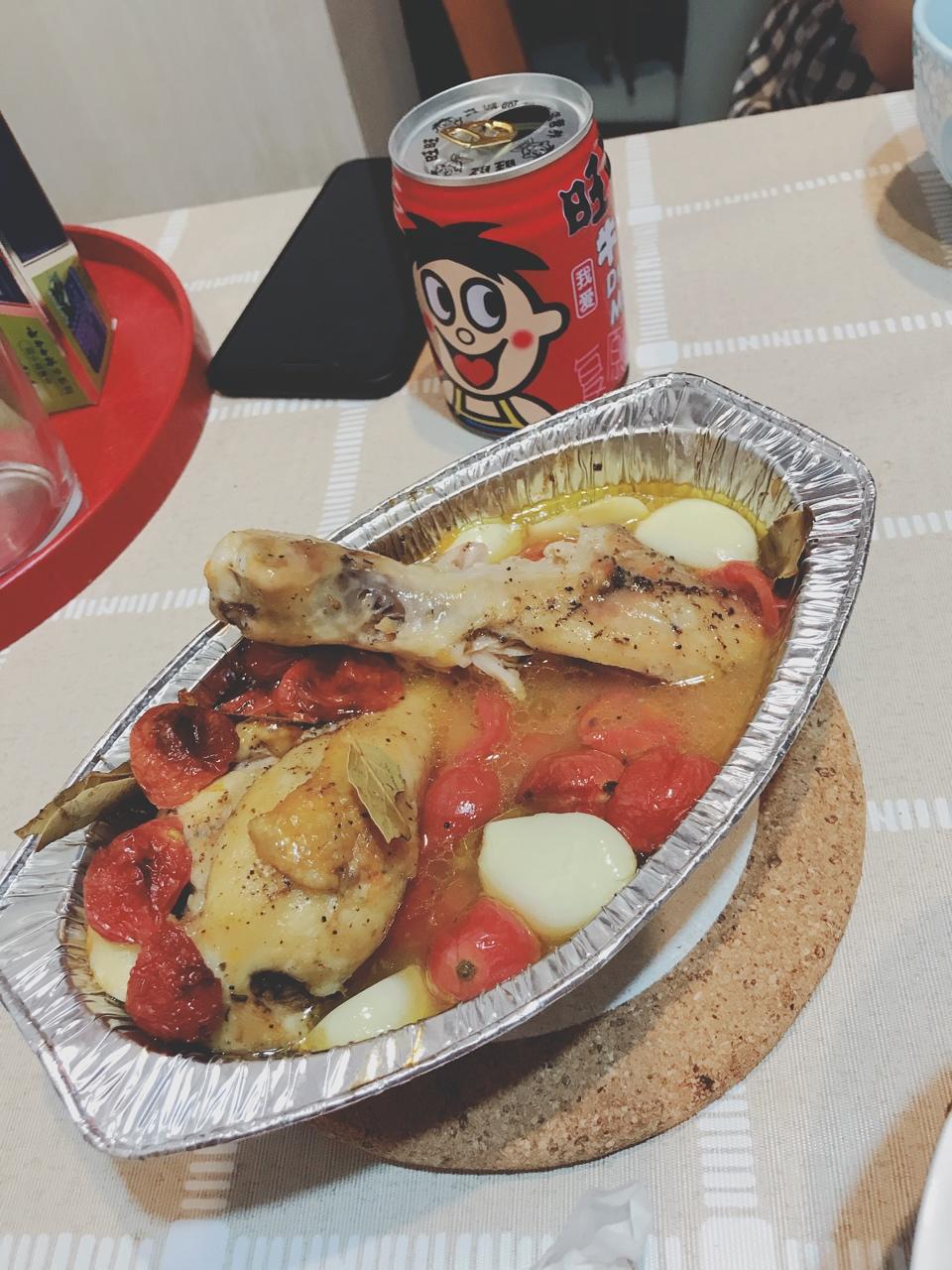 香蒜蕃茄烤鸡腿