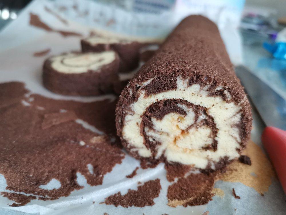 绷带啊做的可可戚风蛋糕卷