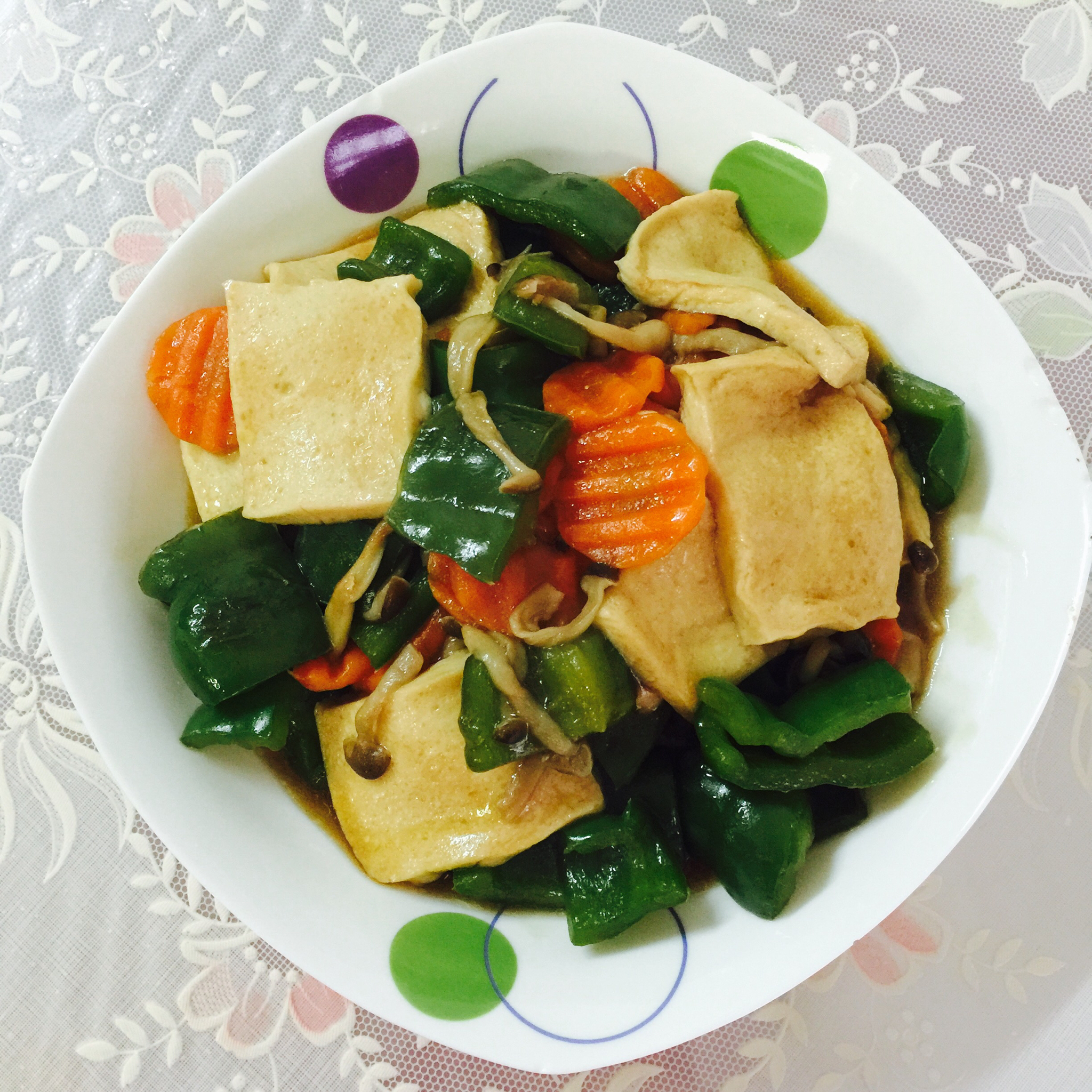茶树菇烧豆腐