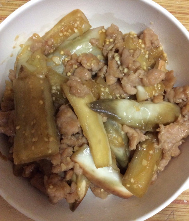 酱爆肉末茄子