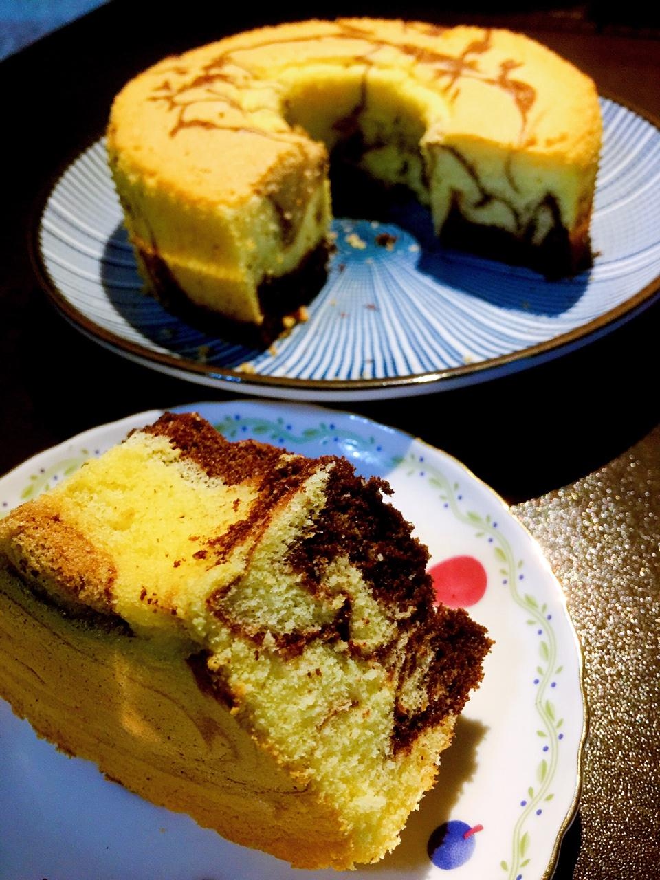 可可双色戚风（奶牛戚风）～17厘米加高戚风模或者18厘米戚风模