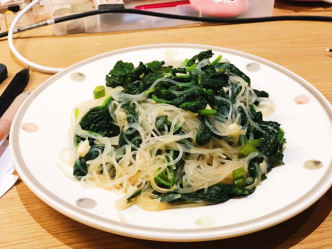 菠菜拌粉丝