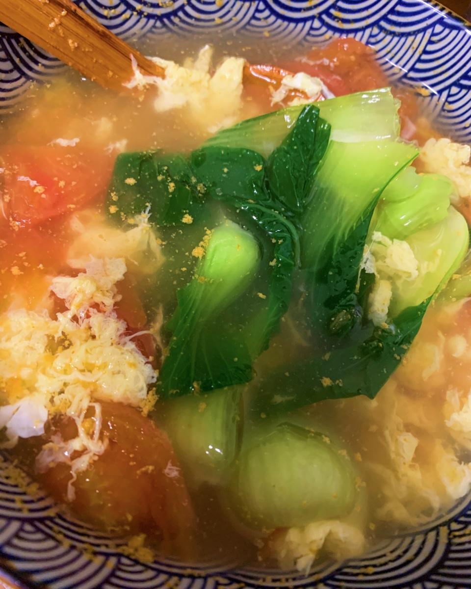 西红柿青菜鸡蛋汤