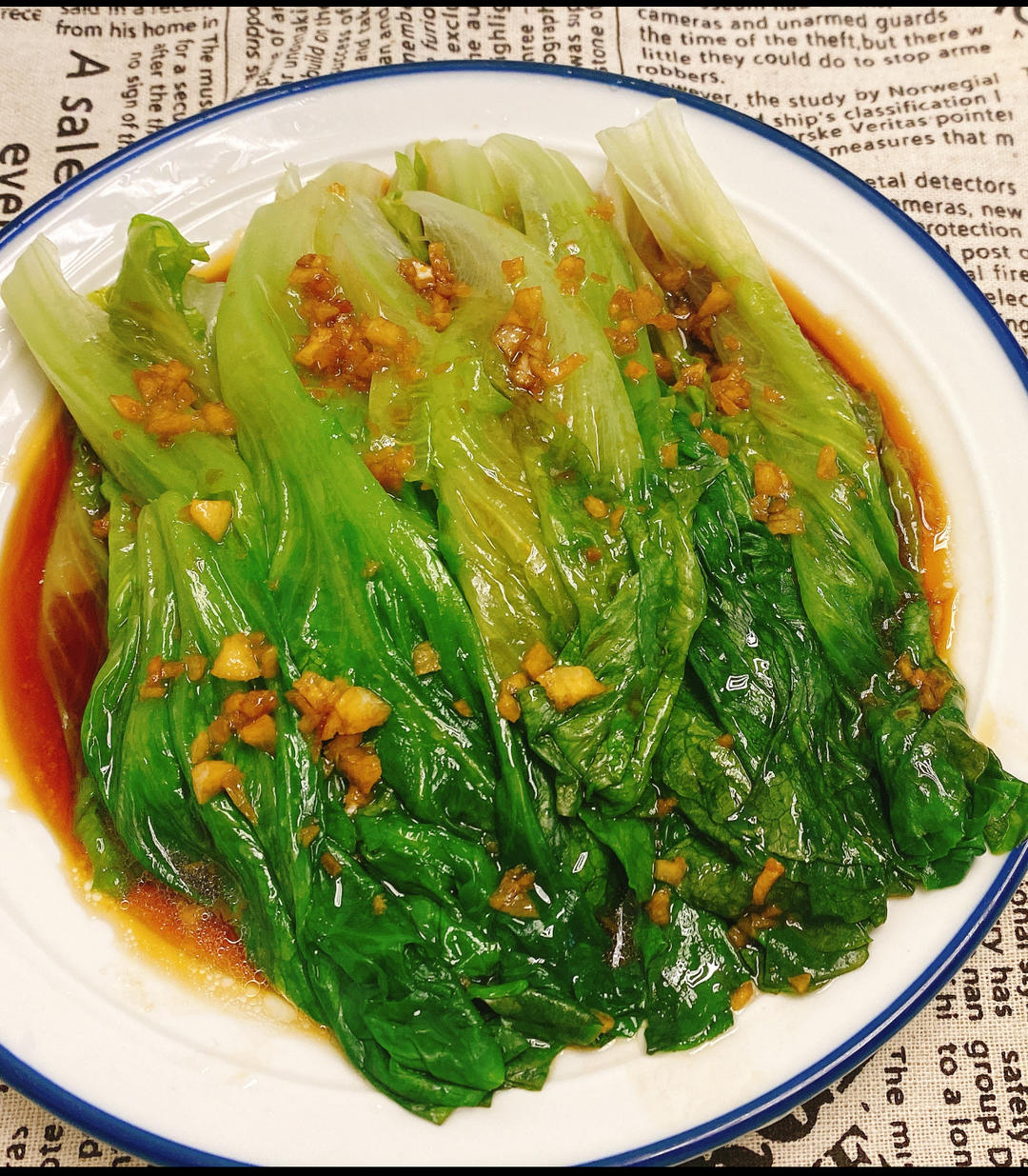 一点不输饭店的白灼罗马生菜