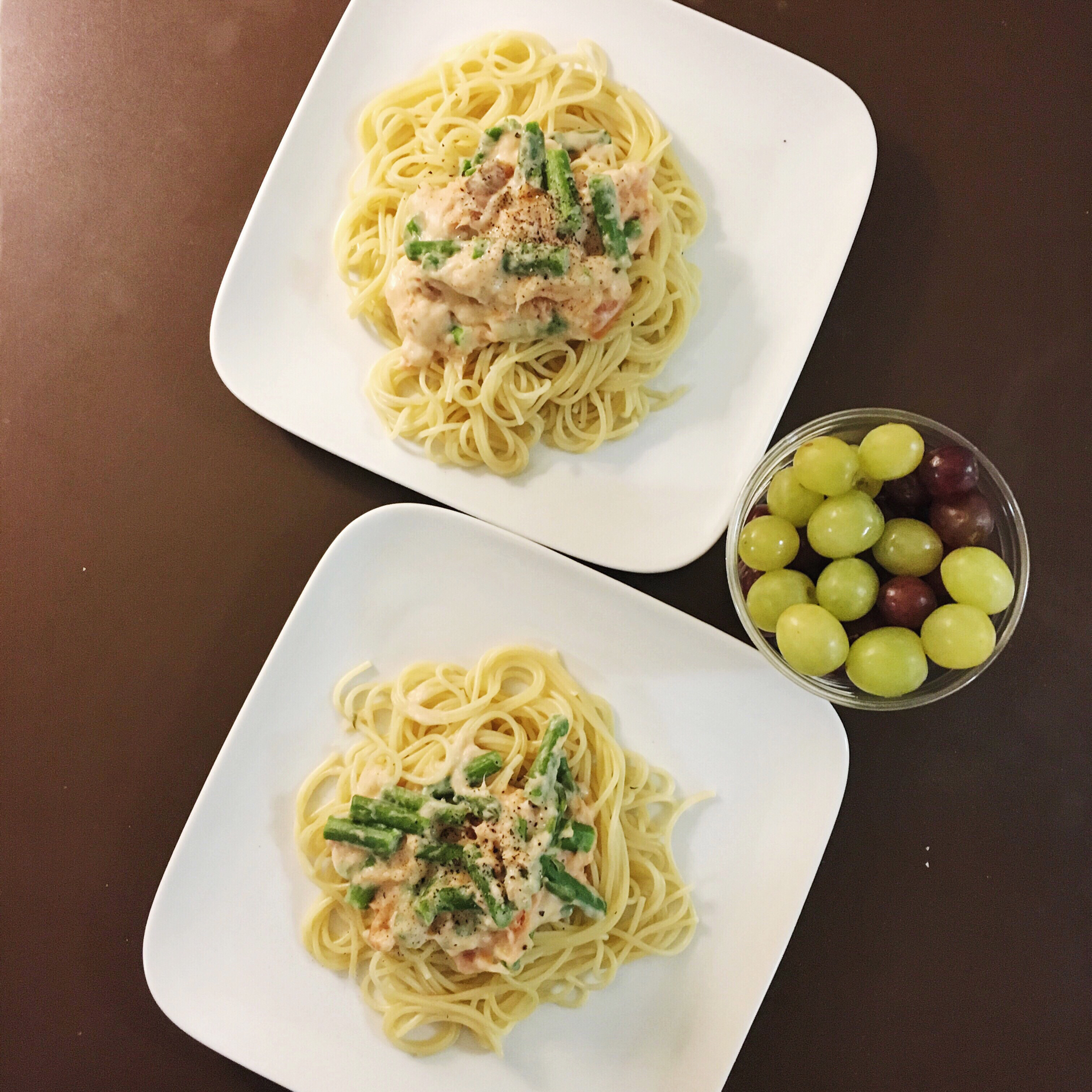 芦笋三文鱼意面