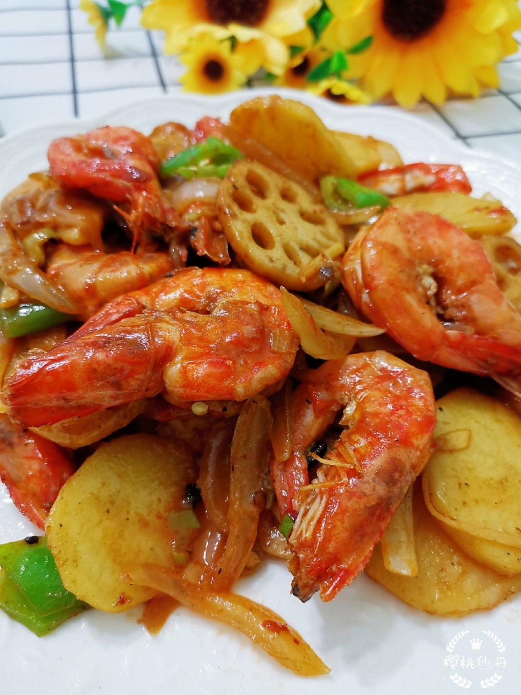 夏天开胃菜简易版干锅虾