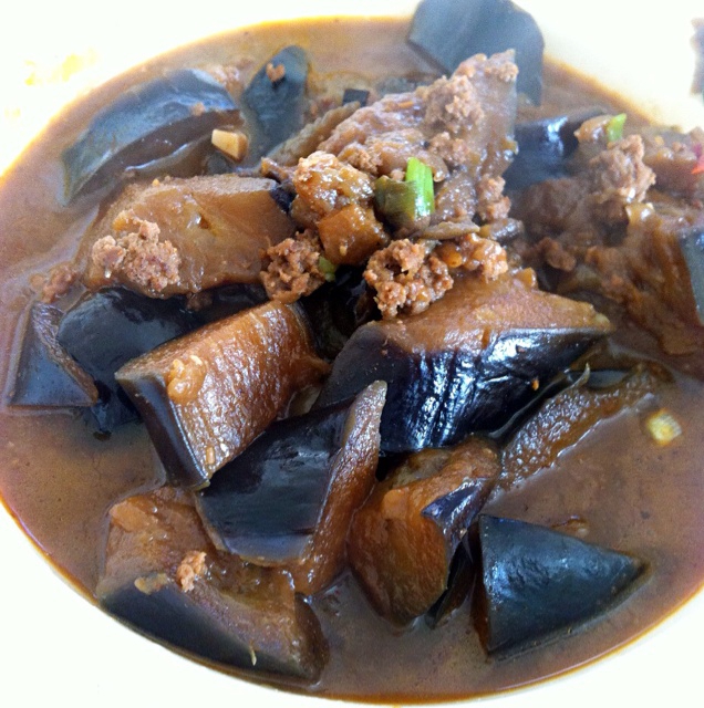 红烧肉末茄子
