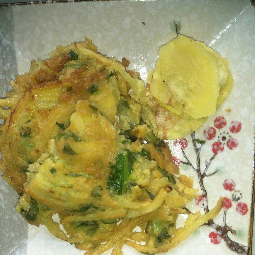 土豆丝鸡蛋饼