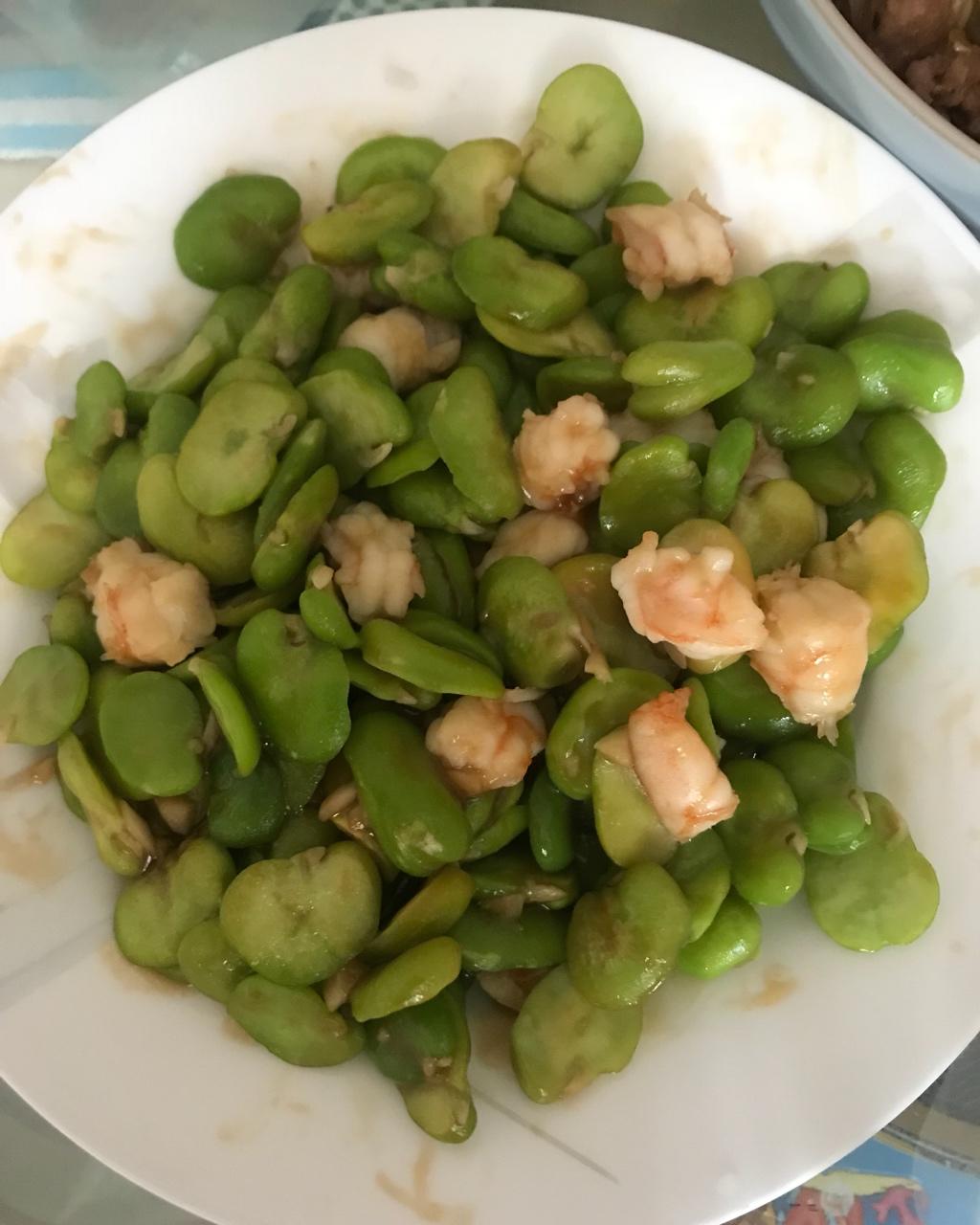 虾仁炒蚕豆