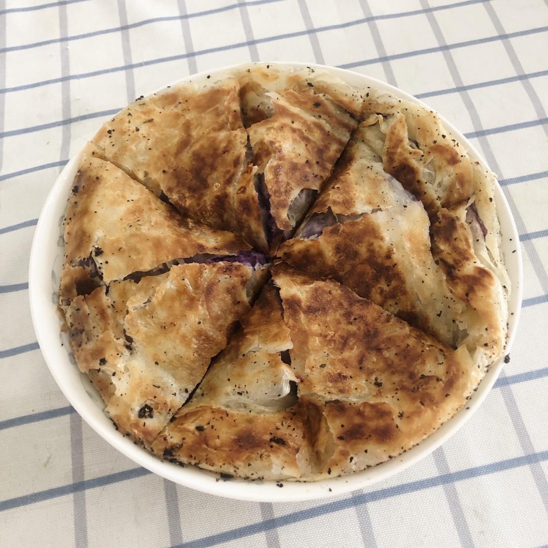 奶香芝士紫薯饼