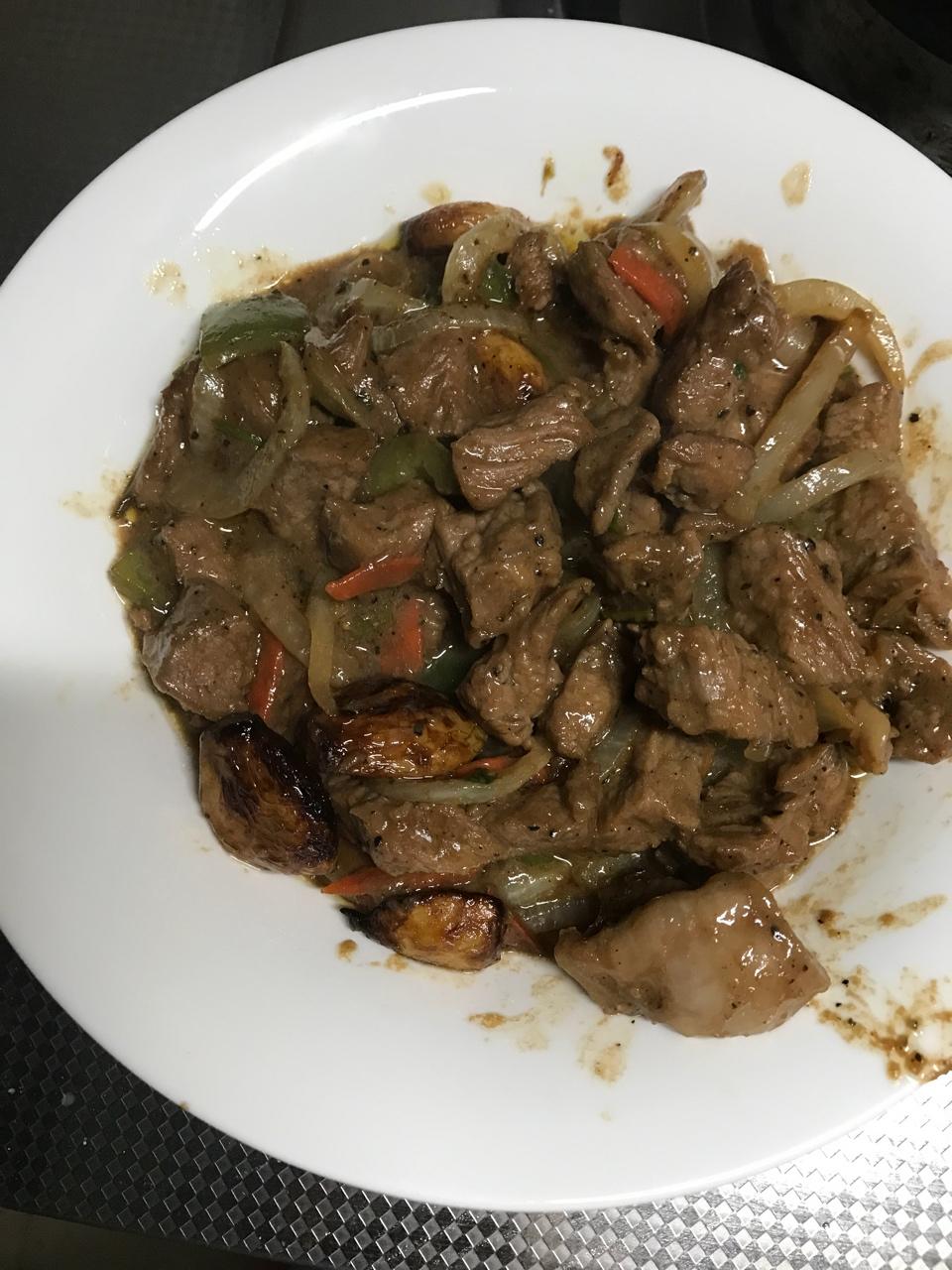 黑蒜子牛肉粒