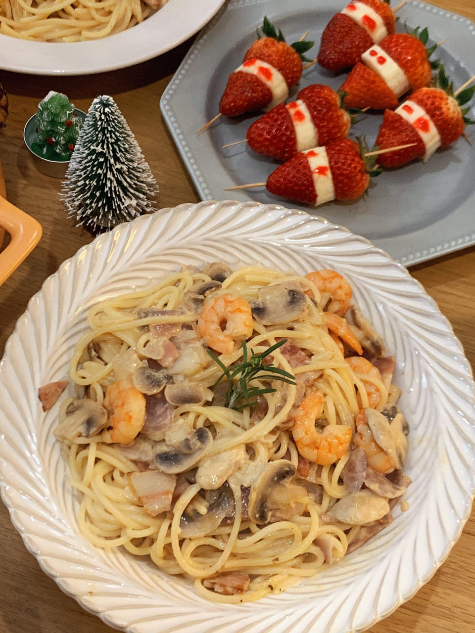 奶油蘑菇培根意大利面
