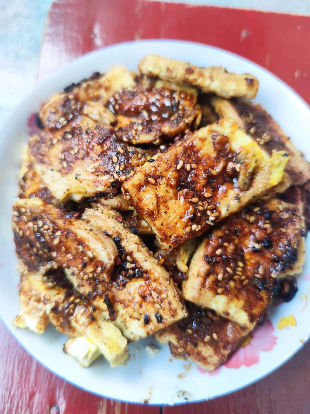平底锅版铁板脆皮豆腐，赛过路边摊