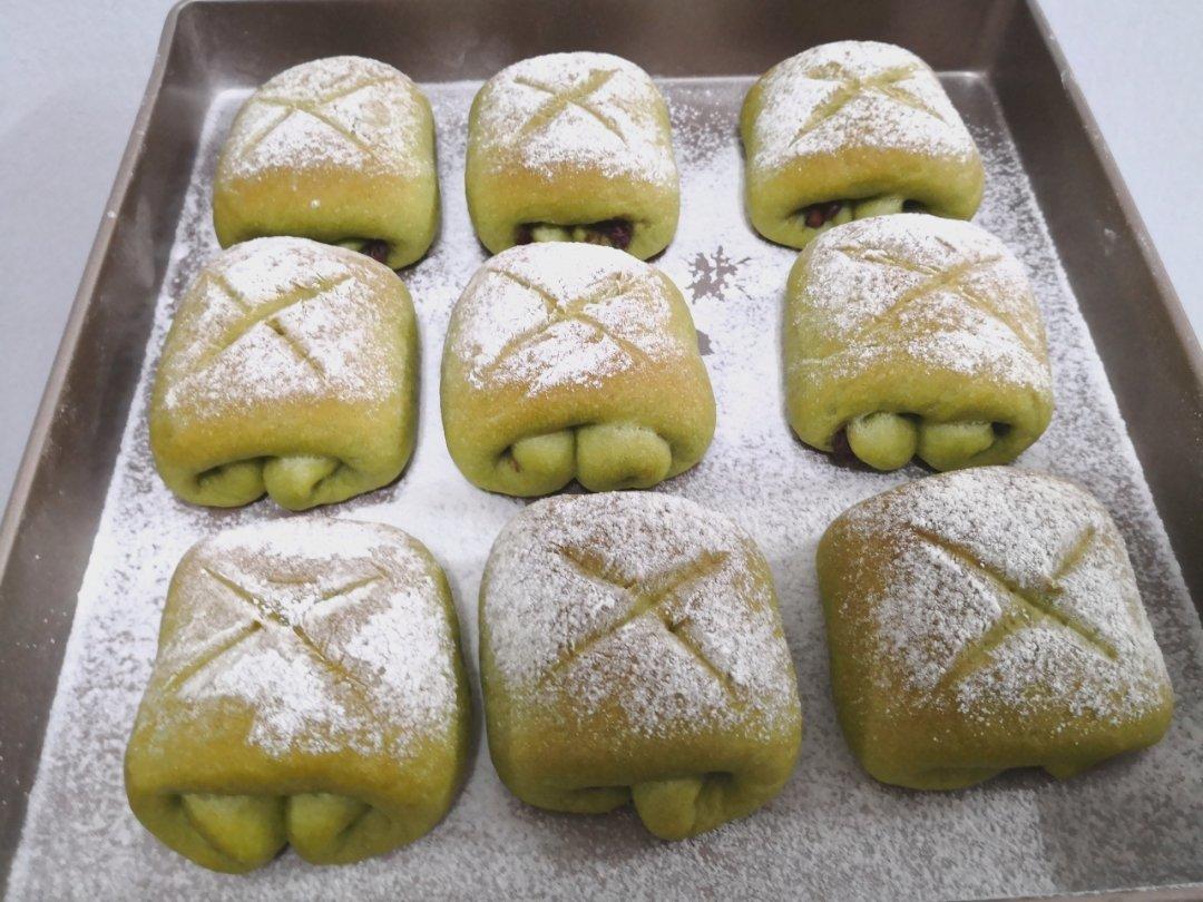 抹茶红豆牛奶卷（超好揉出手套膜的方子）