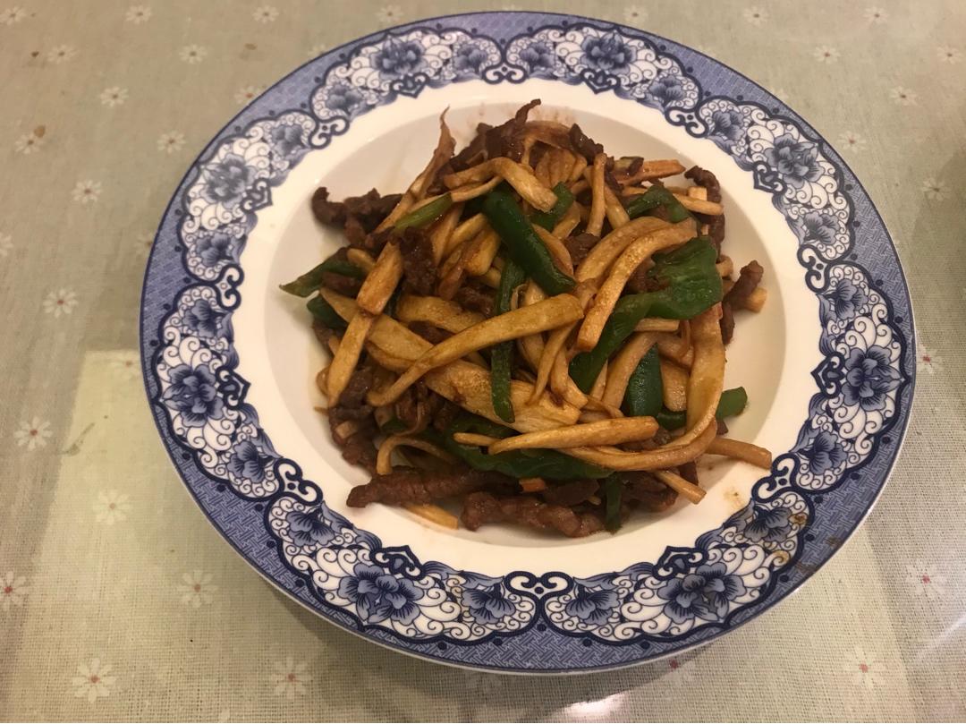 茭瓜(茭白)炒牛肉