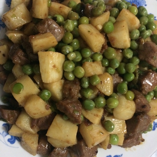 山药牛肉粒