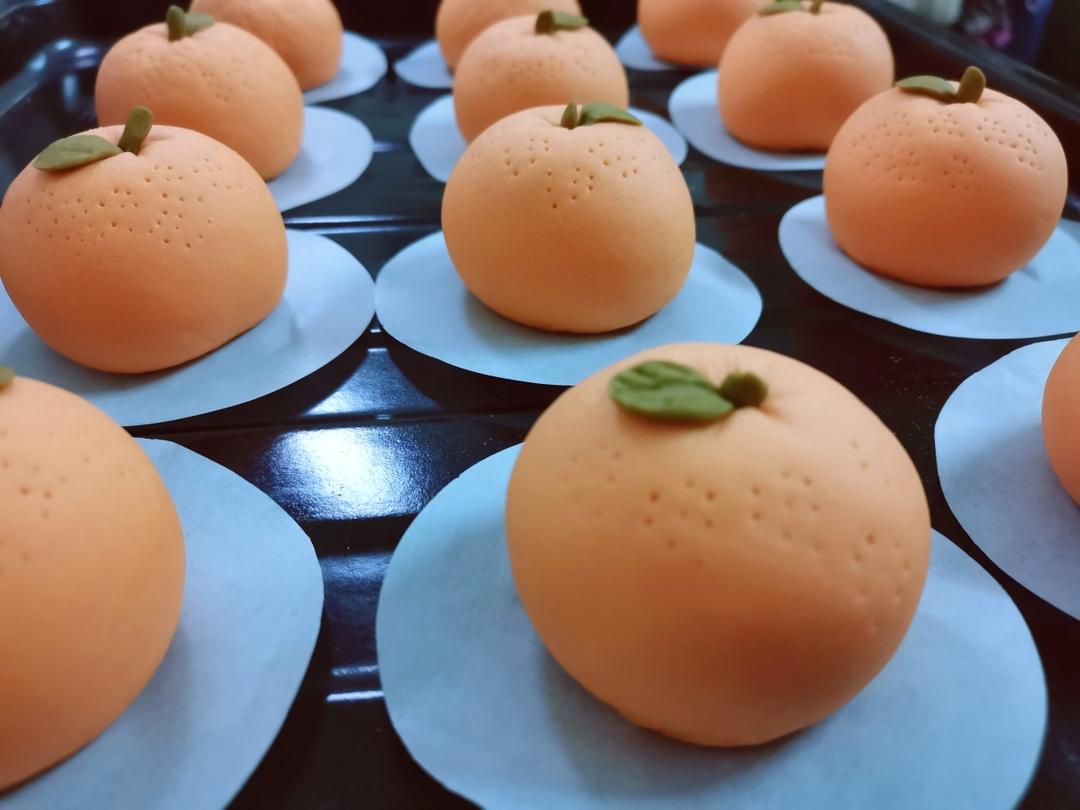 可剥皮的橘子🍊卡通果蔬仿真橘子造型馒头